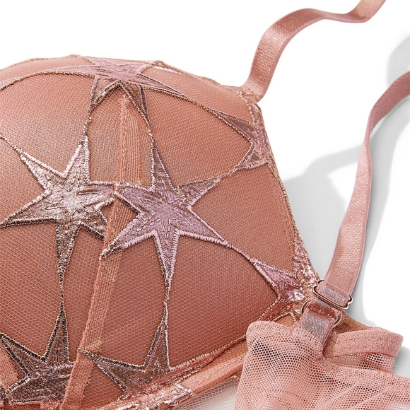 NWT Victoria's Secret Pink Balconette Bra with Star Embroidery - Picture 4 of 12
